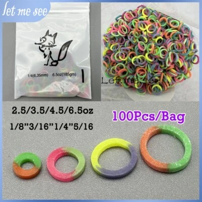 100x Dental Ortho Rubber Bands White Elastics Latex Braces 16 Sizes Double Color - Image 1 of 4