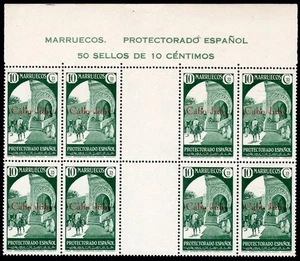 Cabo Juby - Edi ** 70 Bl. 8 - 1935/1936 - 2 bloques de 4 con interpanel - Imagen 1 de 1
