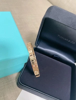 蒂芙尼 Atlas 钻石 18K 玫瑰金手链 尺寸 M — 第 1/4 张图片