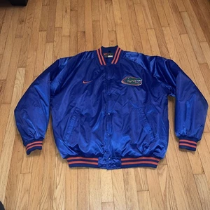 Vintage Nike NCAA Florida Gators Team Issued Football Satin Bomber Jacket Sz XXL - Picture 1 of 5