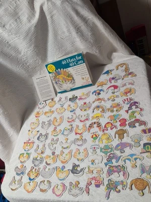 Vintage Raro 40 Cappelli Per 40 Gatti Puzzle Game 100% Completo 122 Leggi Descrizione  - Immagine 1 di 4