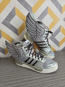 Adidas Jeremy Scott Wings 2.0 JS Obyo Sneakers Silver Shoes UK Size 9 - Picture 1 of 15