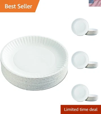 12 pacotes de placas de papel reciclável de 100, 9 pol. - Leve e resistente a derramamentos - Imagem 1 de 4