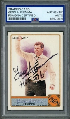Geno Auriemma SIGNED 2011 Topps Allen & Ginter Uconn Huskies Auto PSA DNA Card - Image 1 of 2
