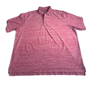 Men's Footjoy Performance Golf Polo Shirt Red Heather- XXL - Picture 1 of 6