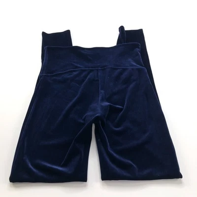 Spanx Sara Blakely Velour Large (Fits 27W 28L) Athleisure Legging Pants Blue - Image 1 of 4