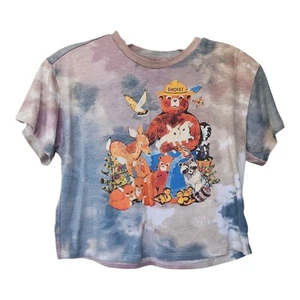 Smokey The Bear Tie Dye Kids Unisex Graphic T-shirt Tee Top Size M (7-8) - Picture 1 of 13