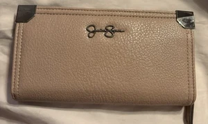 Jessica Simpson Wallet, Beige with Animal Print Lining, NWOT - Picture 1 of 4