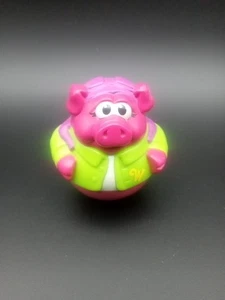 Hasbro Playskool Weebles Wobble Pals rosa lila Schwein 2003 Spielzeug - Bild 1 von 4