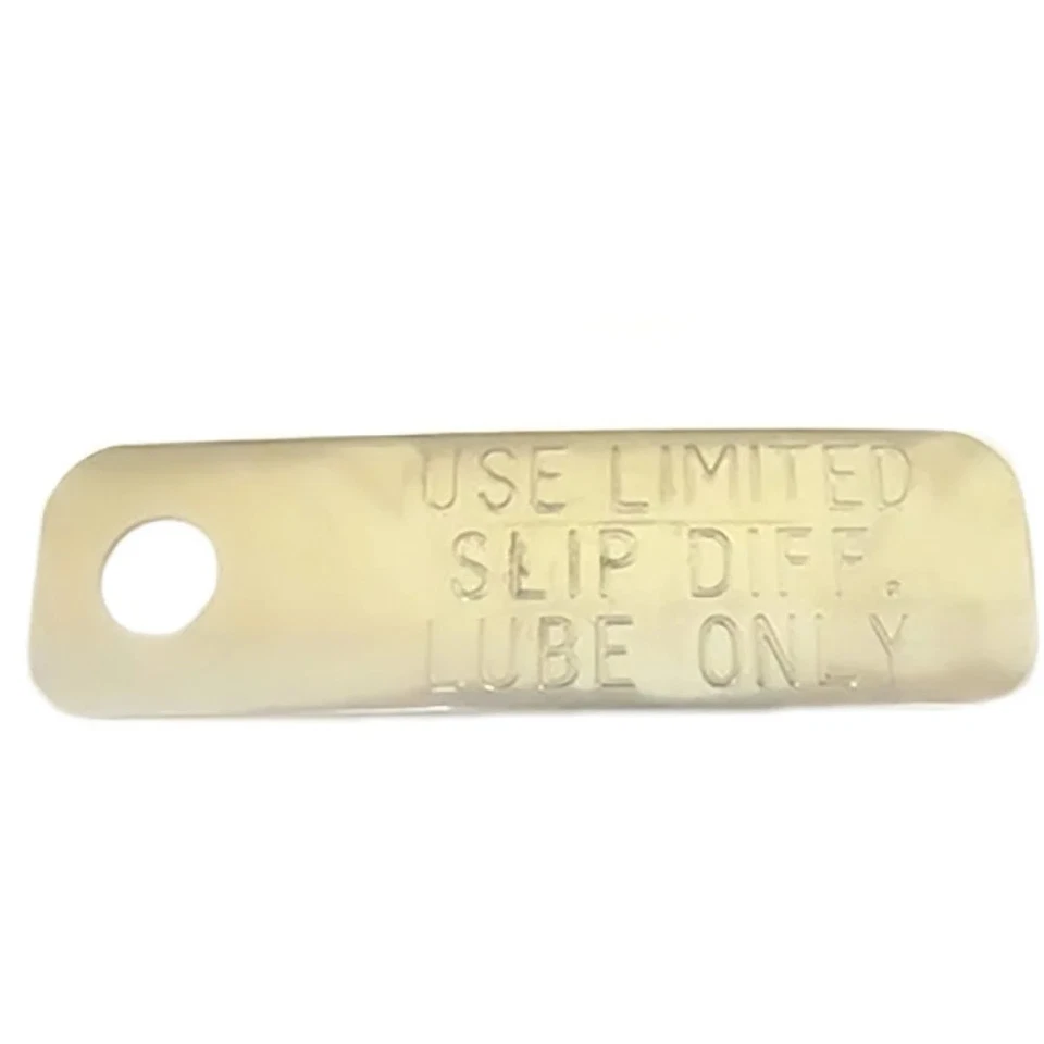 OER Differential Limited Slip Lube Tag - Image 1 of 1