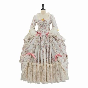 18.Jh. Rokoko Kleid Marie Antoinette französischer Hof elegantes historisches Outfit - Bild 1 von 65