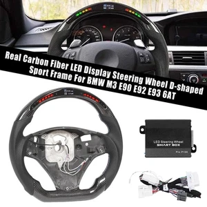 LED-Display-Lenkrad D-förmiger Sportrahmen für BMW M3 E90 E92 E93 6AT 2007-2013 - Bild 1 von 23