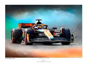 Oscar Piastri - McLaren F1 - Artist Signed Limited Edition (250) Neu Kunstdruck - Bild 1 von 4