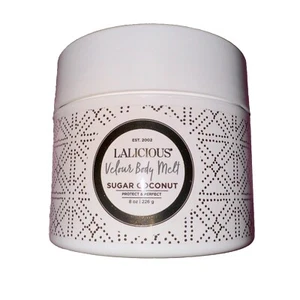 LALICIOUS Velour Body Melt Gel-to-Oil ~ SUGAR COCONUT Full Size 8 oz NEW/Sealed - Picture 1 of 2
