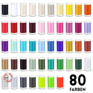 Nähgarn Overlockgarn, 80 intensive Farben, 500m, Industriequalität, Schnappspule - Bild 1 von 95