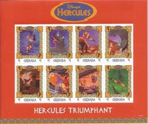 Granada - Disney Hércules 1998 - Hoja de 8 estampillas - 7J-021 Scott #2753 - Imagen 1 de 1