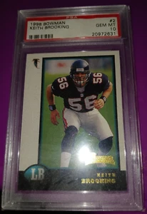 1998 Bowman #2 ROOKIE RC REF Keith Brooking PSA 10 GEM MT Falcons - Picture 1 of 1