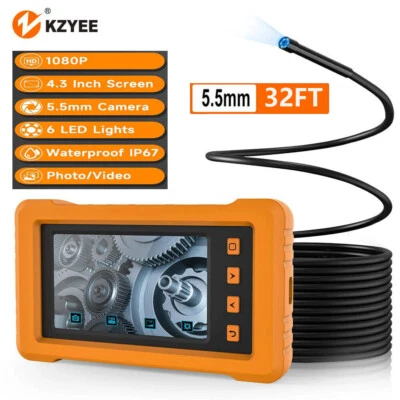 KZYEE 32ft 5.5mm Len Industrie Endoskop Kamera 1080P Digitales Inspektionskamera - Bild 1 von 4