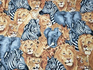 Cranston Print Works Colorful Sewing Quilting Wild Animal Fabric By The Yard BTY - Picture 1 of 3