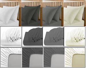 Full Fitted and Flat Sheets 100% Poly Cotton Single Double King Super king Sizes - Picture 1 of 20