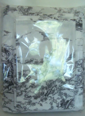 IKEA STJARNRAMS King Duvet Cover w/ 2 Pillowcases French 18th Century print NOOP - Image 1 of 4