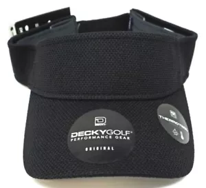 DECKY GOLF Performance Gear Sun Visor Cap Hat Thermotrol OSFM Black NWT - Picture 1 of 10