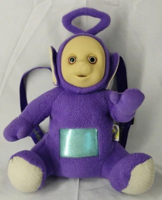 De colección RARO 1999 Holiday Teletubbies Tinky Winky Púrpura Mochila Ajustable Cartera Foto 1 de 4