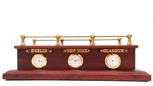 WHISKY TIME PORTA BOTIGLIE / ESPOSITORE CON OROLOGI DEL MONDO 3 - Foto 1 di 11