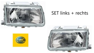 SET HELLA Hauptscheinwerfer VW Polo 6N1 links + rechts mechanische LWR 94-99 - Bild 1 von 3