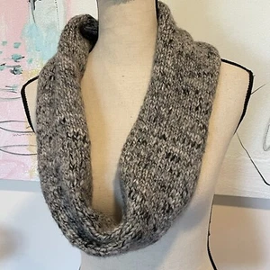 Isabel Marant Etoile Infinity Knit Scarf Laine Wool Alpaca Gray Made In Italy - Picture 1 of 5