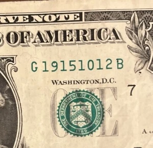 Banconota data compleanno/anniversario 10/12/1915 12 ottobre 1915 2017A banconota da 1 dollaro - Foto 1 di 4
