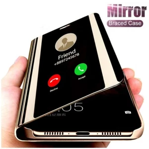 Mirror Flip Phone Case for Samsung Galaxy A54 5G Shockproof with Kirkstand - Picture 1 of 12