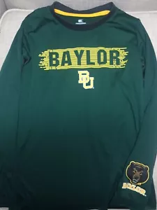 Baylor Bears Green and Yellow Youth Dri Fit Shirt Colosseum Brand - Picture 1 of 6