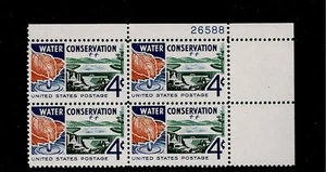 US Scott #1150, Plate Block #26588 1960 Water Conservation 4c FVF MNH UR - Picture 1 of 1