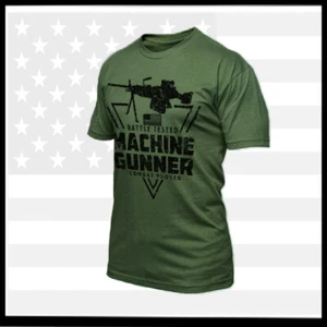 Camiseta de combate militar ametralladora gruñido infantería táctica asalto camiseta - Imagen 1 de 1