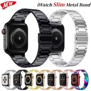 Slim Edelstahl Armband Für Apple Watch Ultra 2 49mm Series 9 8 7 6 5 SE 38/45mm - Zdjęcie 1 z 38