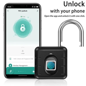 Bloqueo de huellas dactilares impermeable aplicación inteligente Bluetooth cerradura puerta sin llave - Imagen 1 de 9