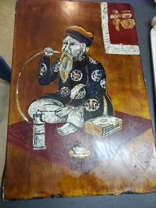 vintage mother of pearl inlay man smoking - Picture 1 of 20