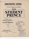 The Student Prince Sheet Music "Drinking Song"  sigmund romberg