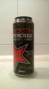 Empty Rockstar Punched Energy Drink can; 500 ml (16.9 fl oz); Bottom (UK) - Picture 1 of 6