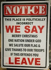 Politically Incorrect Patriotic Humour 17" x12" Metal Sign. Brand New - Bild 1 von 5