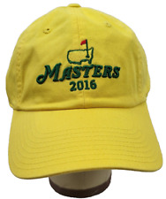 New With Tag! Masters 2016 Golf Hat Cap Strapback Yellow One Size Fits All