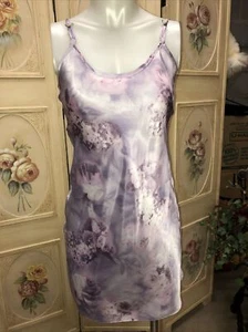 Purple Floral Hydrangea Chemise M - Picture 1 of 11