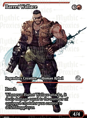 Barret Wallace Japanese Showcase Frame Custom Altered Art Playtest Card - Image 1 of 4