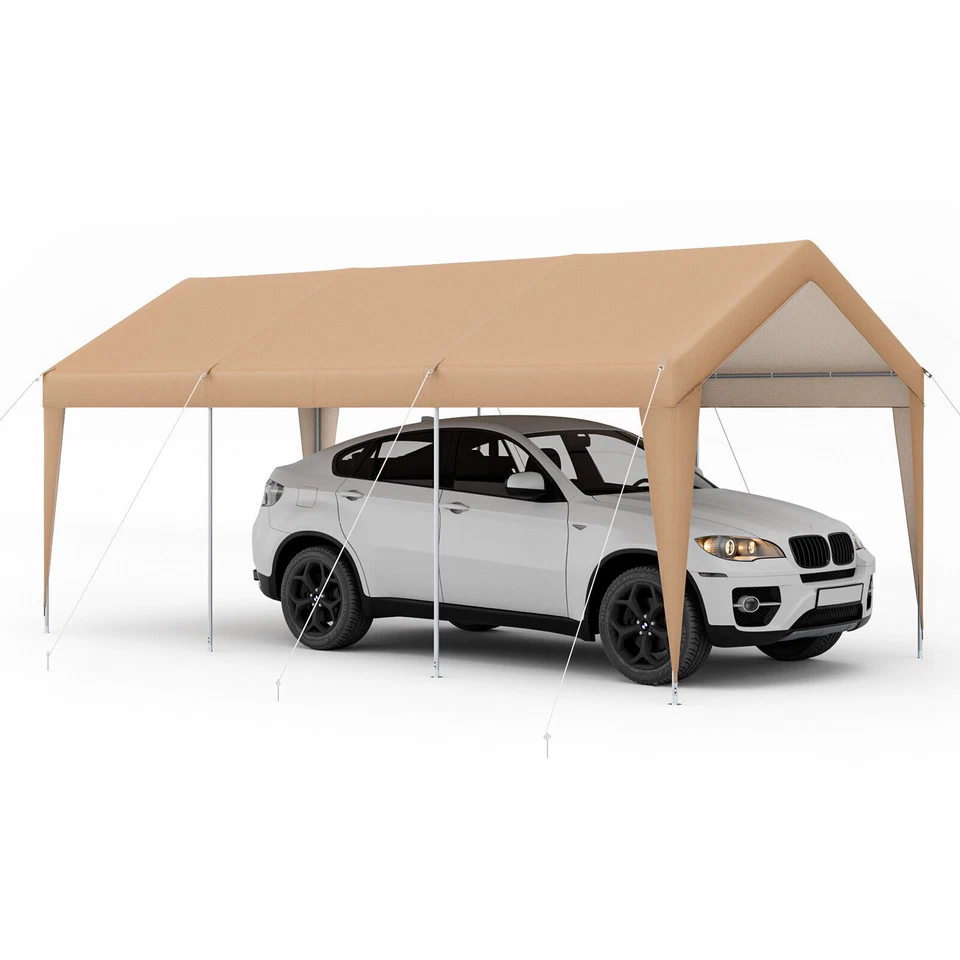 GAINOOM 10 x 20 FT Portable Garage Tent Carport Steel Frame Car Canopy Tent Shelter