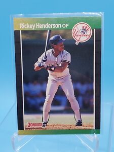 RICKEY HENDERSON RARE 1989 DONRUSS NO DOT AFTER “INC” ERROR CARD,