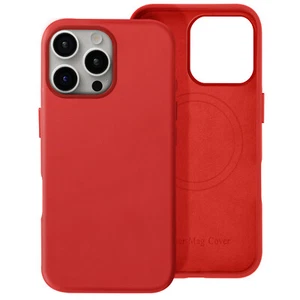 Avizar, Cover per iPhone 16 Pro Max pelle vegana alta qualità, Rosso - Imagen 1 de 5