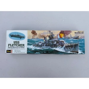 Vintage Revell USS Fletcher Destroyer of WWII Model Kit H-458 Daring Destroyer - Foto 1 di 11