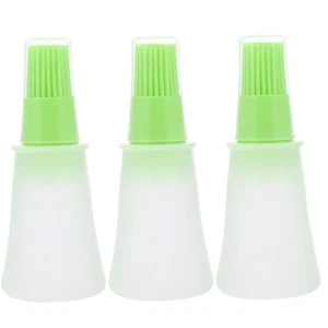 Silicone Oil Bottle Brush with Oil Bottle For Baking Cooking and BBQ 3pcs - Picture 1 of 9