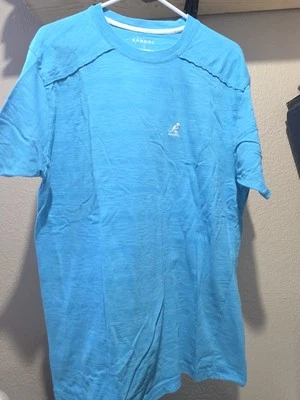Camiseta Kangol Azul Rayas Manga Corta Hombre Talla XL Foto 1 de 4